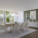 Comedor Albany Champane 2.4 + 8 Sillas Albany Champane Boucle