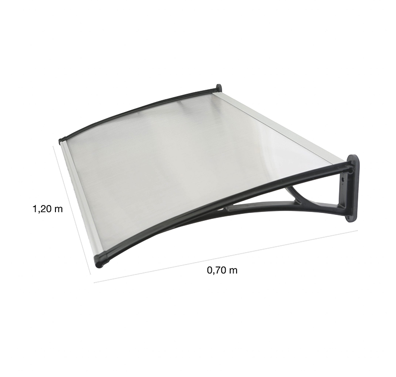 Alero Listo 0.70x1.20 mts Transparente - Imagen 1