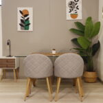 Comedor Rectangular XT Vidrio 140x80cm + 4 Sillas Lino o Velvet