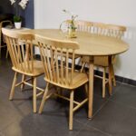 Set de Comedor Extensible Wood (100x100cm a 140cm & 180cm) + Sillas Windsor de Madera