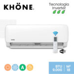 Aire Acondicionado Split Muro Inverter 9000 BTU/HR C/Wifi  KHONE