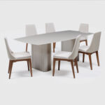 Comedor Liege 2.2 + 6 Sillas Elsie beige