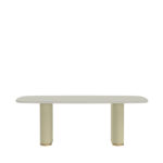 Comedor Lintz 2.2 Off white gold + 8 Sillas Elis Soft palha Gold - Imagen 3