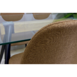 Comedor Rectangular Mesa Oh Metal Steel 140x80cm + 4 Sillas Lino Café - Imagen 9