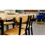 Comedor Rectangular Rusti 140x80 + Sillas Soma Negro