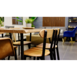 Comedor Rectangular Rusti 140x80 + Sillas Soma Negro - Imagen 5