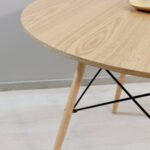 Comedor Redondo Eames Wood 100cm + 4 Sillas Tolix Pierre - Imagen 5