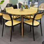Comedor Redondo Eames Wood + 4 Sillas Aia - Imagen 2