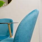 Comedor Redondo Tulip Blanco 100cm + 4 Sillas Berta Turquesa - Imagen 5