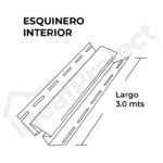 Esquinero Interior 3,0 mts. Blanco