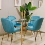 Juego de Comedor Rectangular Vidrio 120x80cm + 4 Sillas Berta - Imagen 2