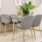 Juego de Comedor Rectangular Vidrio 120x80cm + 4 Sillas Berta - Imagen 3