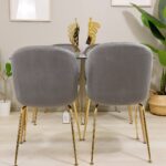 Juego de Comedor Rectangular Vidrio 120x80cm + 4 Sillas Berta - Imagen 4