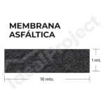 Membrana Asfáltica Gravillada Gris 4.0kg (1 x 10mts)