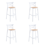 Pack 4 Taburetes Crossback Basic 76cm - Imagen 6