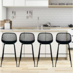 Pack 4 Taburetes Tropea Negro 77cm - Imagen 3