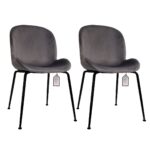 Pack de 2 Sillas Berta Velvet PN (Elegir Color) - Imagen 2