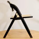 Pack de 2 Sillas de Comedor Plegables de Madera y Ratan Natural - Imagen 5