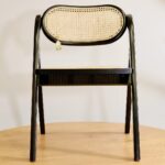 Pack de 2 Sillas de Comedor Plegables de Madera y Ratan Natural - Imagen 6