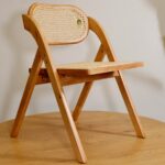 Pack de 2 Sillas de Comedor Plegables de Madera y Ratan Natural - Imagen 7