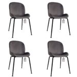 Pack de 4 Sillas Berta Velvet PN (Elegir Color) - Imagen 2