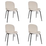 Pack de 4 Sillas Berta Velvet PN (Elegir Color) - Imagen 4
