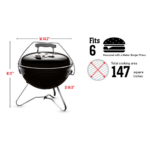 Parrilla a Carbón Portátil SMOKEY JOE 37CM WEBER Humo - Imagen 7