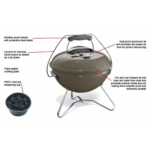 Parrilla a Carbón Portátil SMOKEY JOE 37CM WEBER Humo - Imagen 9