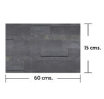 Piedra natural Ultradelgada autoadhesiva 0,9 m2 Black. - Imagen 2