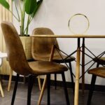 Set Comedor Eames Redondo 100cm Wood + 4 Sillas Eames Ecocuero Café - Imagen 2