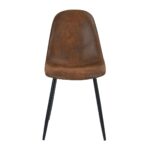 Set Comedor Eames Redondo 100cm Wood + 4 Sillas Eames Ecocuero Café - Imagen 7