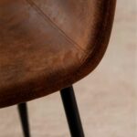 Set Comedor Eames Redondo 100cm Wood + 4 Sillas Eames Ecocuero Café - Imagen 8