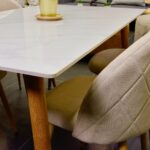 Set Comedor Rectangular de Cuarzo + 4 Sillas Lino Oak - Imagen 4