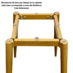 Set Comedor Rectangular de Cuarzo + 4 Sillas Lino Oak - Imagen 7