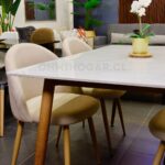 Set Comedor Rectangular de Cuarzo + 4 Sillas Lino Oak - Imagen 9