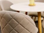 Set Comedor Redondo de Cuarzo + 4 Sillas Lino Oak - Imagen 4