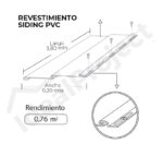 Siding PVC Color Blanco 3,80 metros - Imagen 3