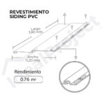 Siding PVC Color Cafe Nogal 3,80 metros