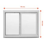 Ventana Termopanel Corredera 121cm x 100cm Blanco