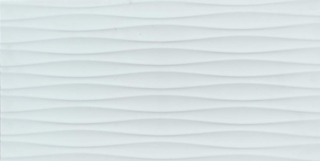 Cerámica Ondas Blanca Brillante 30x60 cm