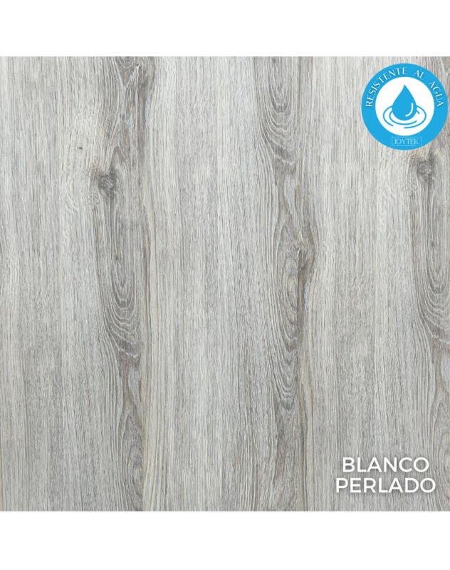 Piso Flotante Resistente al Agua 8 mm BLANCO PERLADO 122 cm x 20 cm 2.44 m2