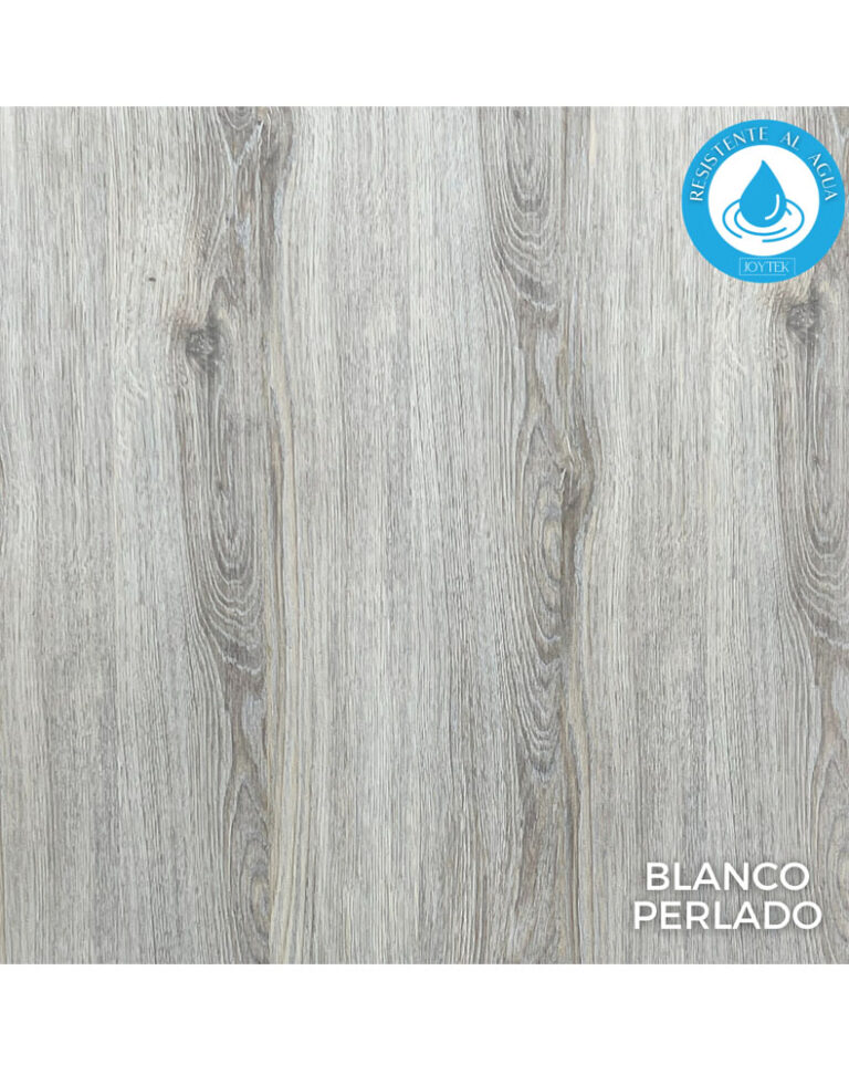 Piso Flotante Resistente al Agua 8 mm BLANCO PERLADO 122 cm x 20 cm 2.44 m2