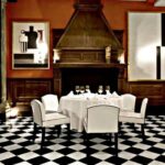 Porcelanato Gold Blanco y Negro 20x20