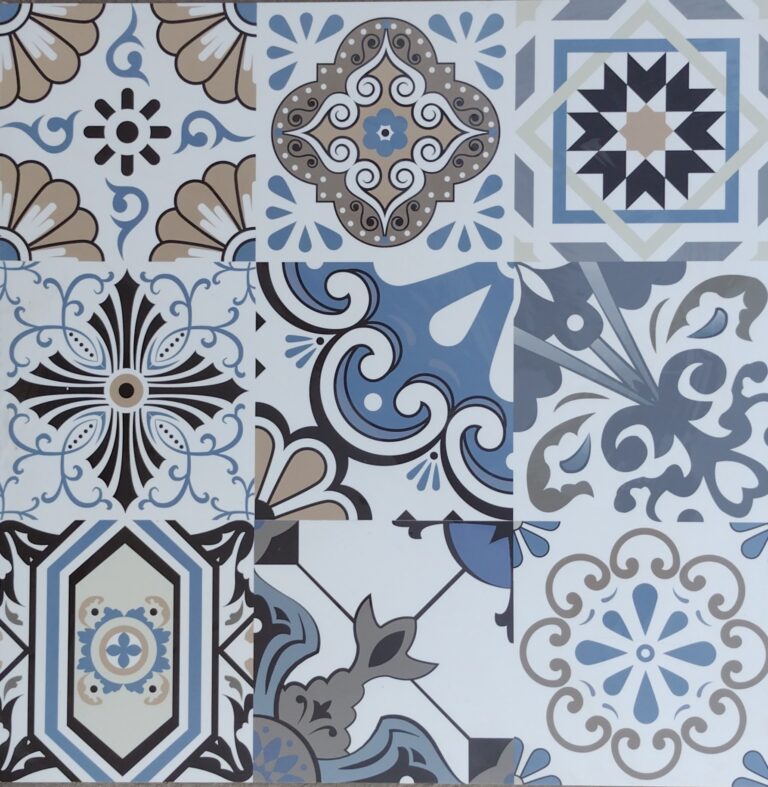 Porcelanato Mosaico 3x3 Azul 60x60