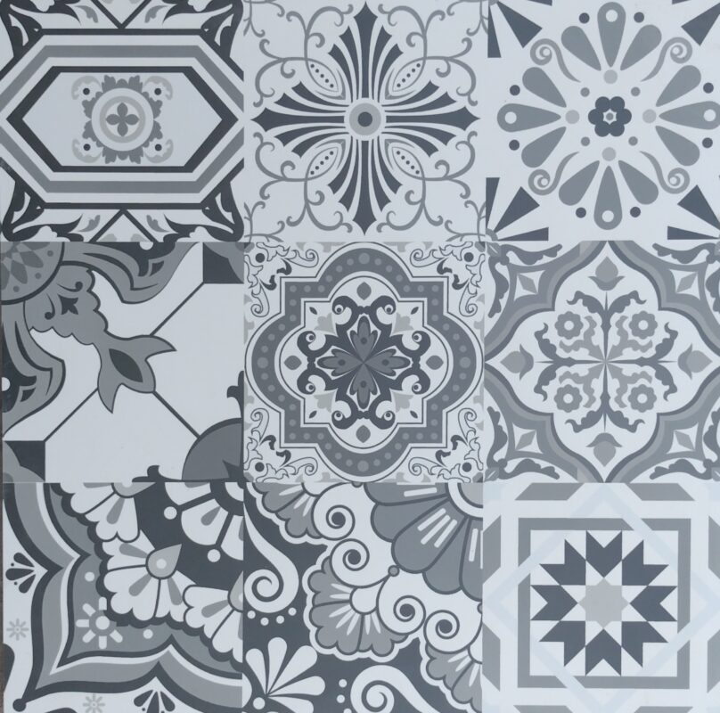 Porcelanato Mosaico 3x3 Black 60x60